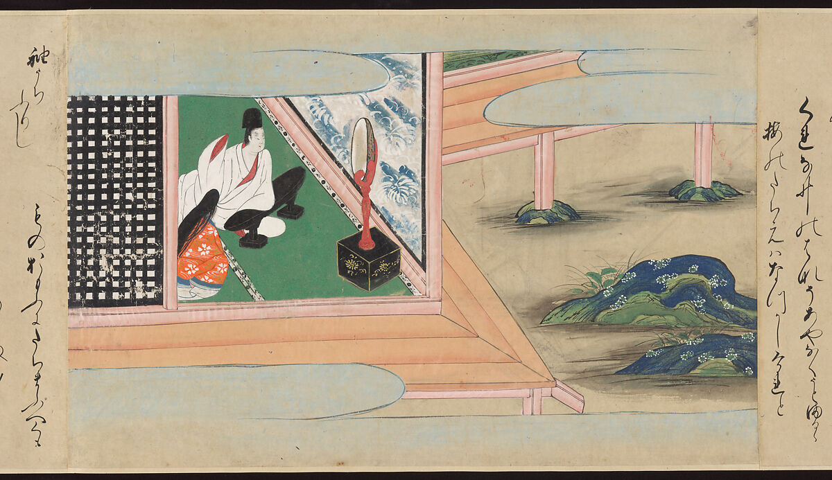 Illustrated Handscrolls of The Tale of Genji, Ryūjo (Tatsujo) (Japanese, active late 16th century), Five handscrolls; ink and color on paper (illustrations); ink on paper (texts), Japan