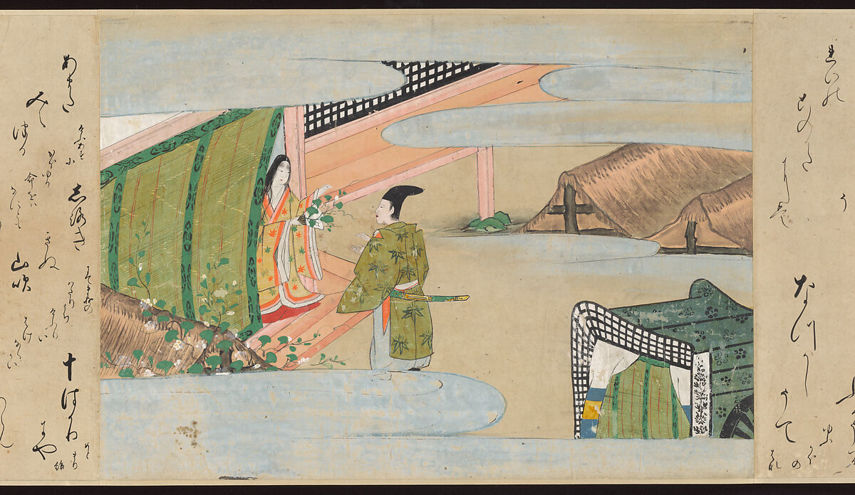 Illustrated Handscrolls of The Tale of Genji, Ryūjo (Tatsujo) (Japanese, active late 16th century), Five handscrolls; ink and color on paper (illustrations); ink on paper (texts), Japan