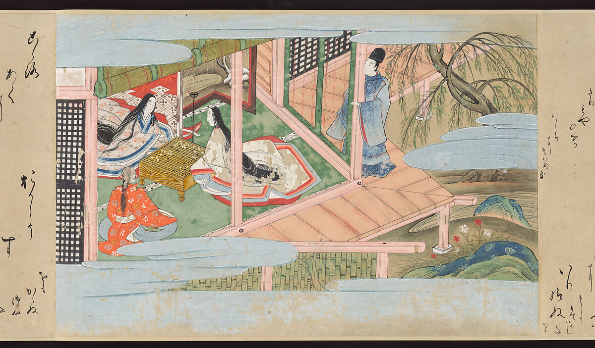 Illustrated Handscrolls of The Tale of Genji, Ryūjo (Tatsujo) (Japanese, active late 16th century), Five handscrolls; ink and color on paper (illustrations); ink on paper (texts), Japan