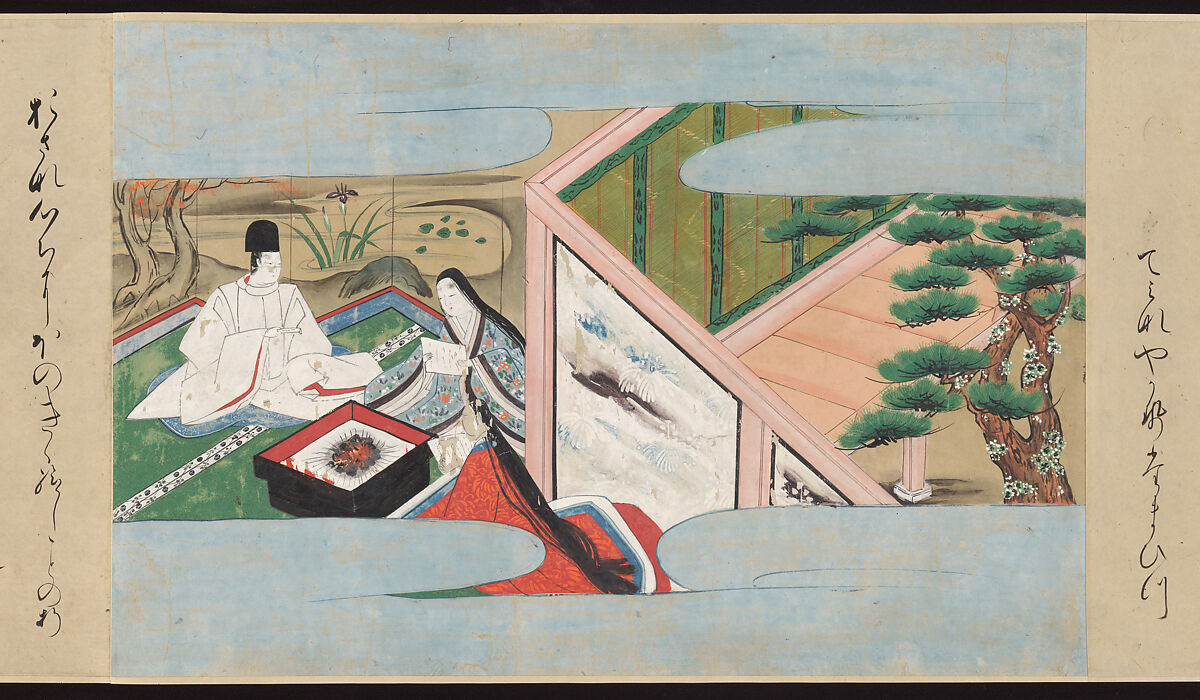 Illustrated Handscrolls of The Tale of Genji, Ryūjo (Tatsujo) (Japanese, active late 16th century), Five handscrolls; ink and color on paper (illustrations); ink on paper (texts), Japan