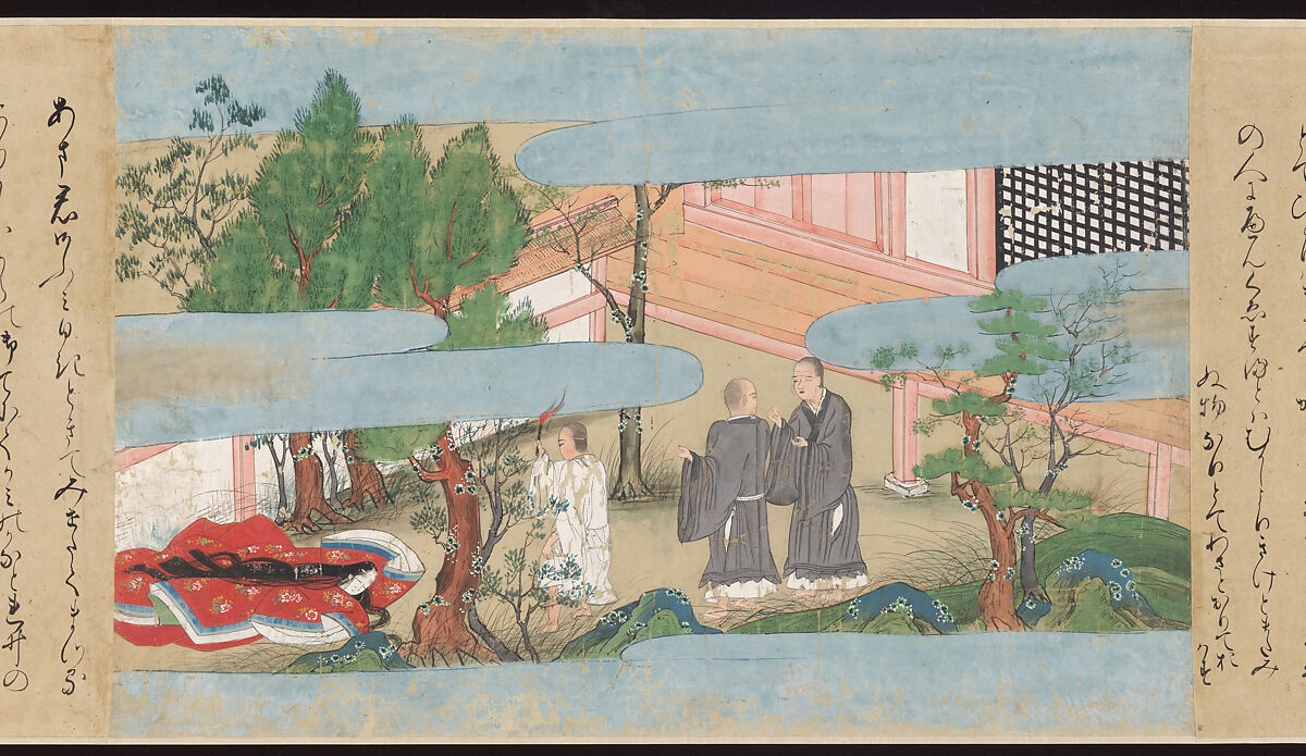 Illustrated Handscrolls of The Tale of Genji, Ryūjo (Tatsujo) (Japanese, active late 16th century), Five handscrolls; ink and color on paper (illustrations); ink on paper (texts), Japan