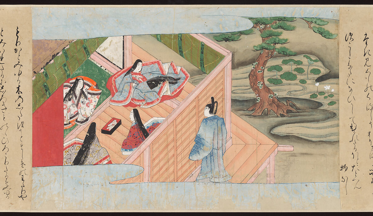 Illustrated Handscrolls of The Tale of Genji, Ryūjo (Tatsujo) (Japanese, active late 16th century), Five handscrolls; ink and color on paper (illustrations); ink on paper (texts), Japan