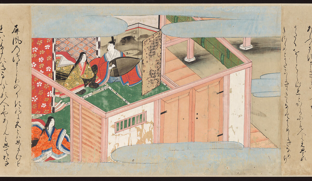Illustrated Handscrolls of The Tale of Genji, Ryūjo (Tatsujo) (Japanese, active late 16th century), Five handscrolls; ink and color on paper (illustrations); ink on paper (texts), Japan