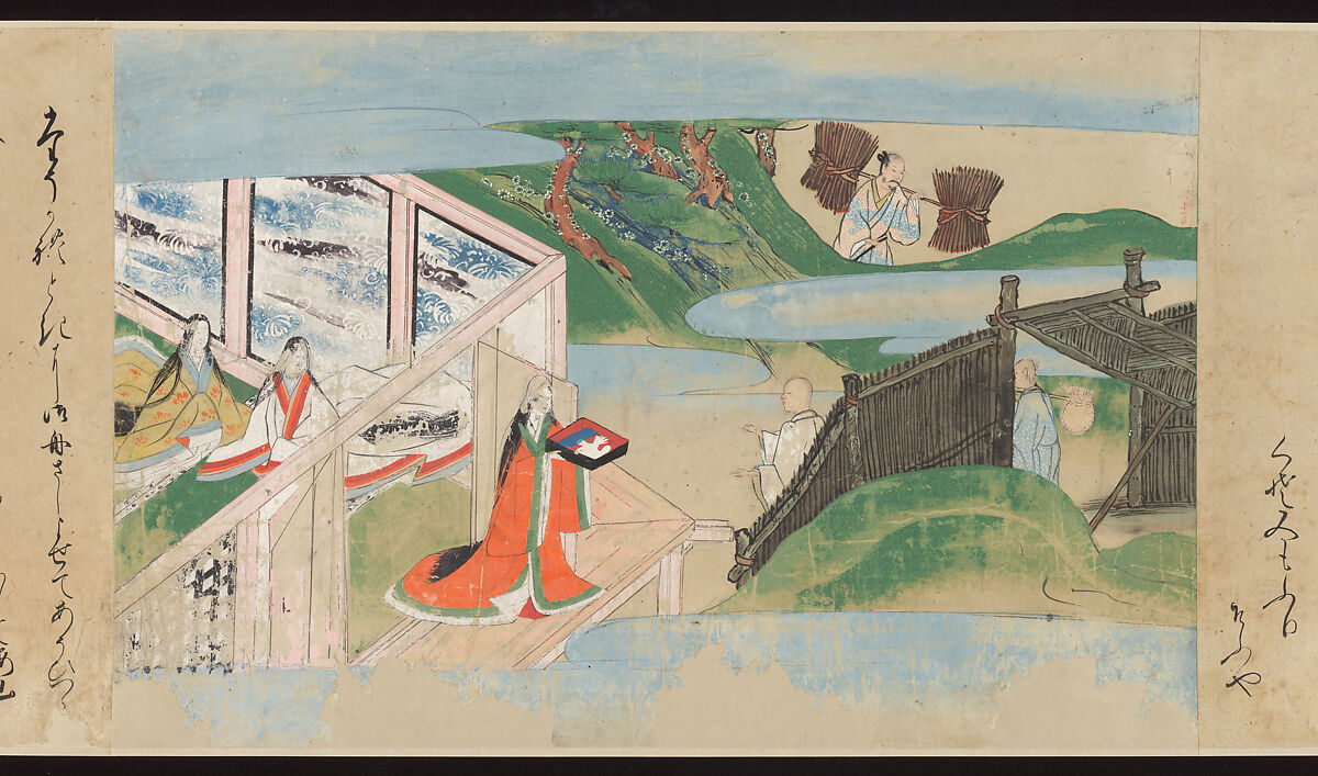 Illustrated Handscrolls of The Tale of Genji, Ryūjo (Tatsujo) (Japanese, active late 16th century), Five handscrolls; ink and color on paper (illustrations); ink on paper (texts), Japan