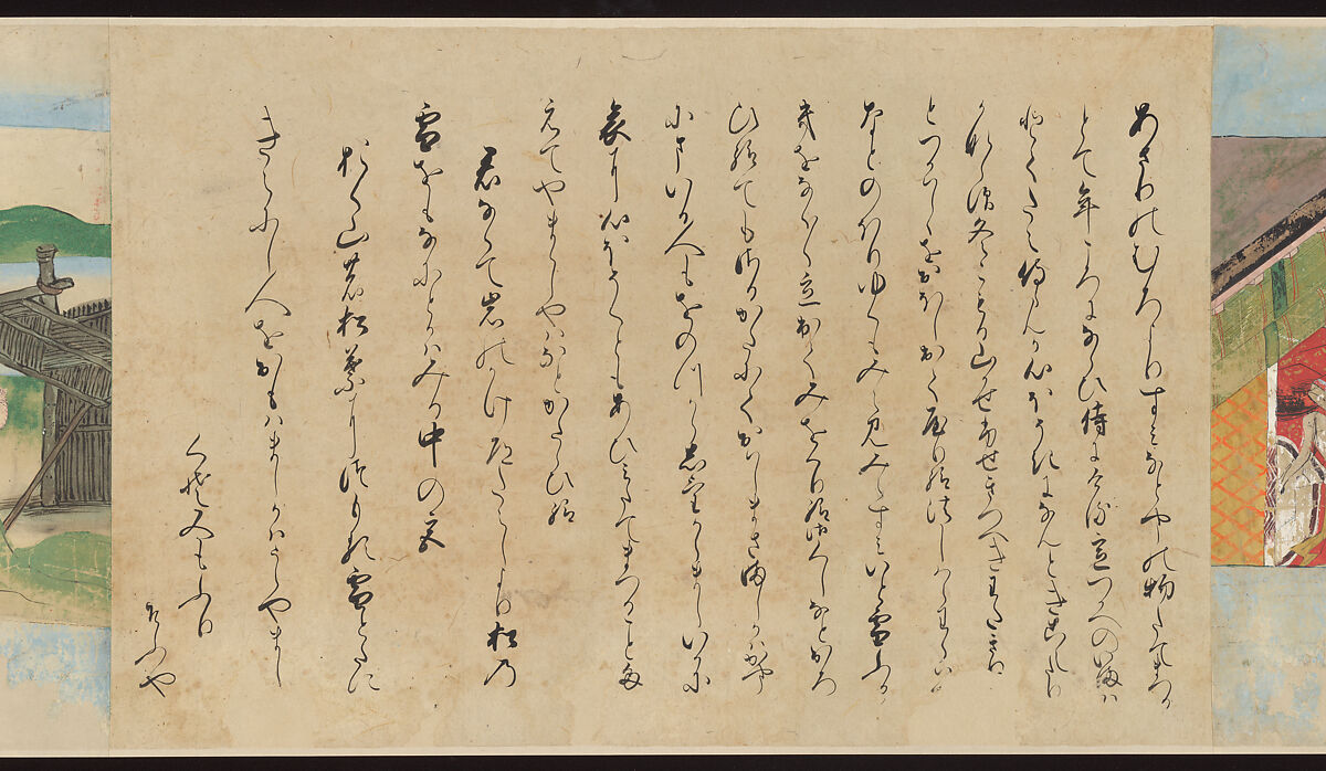 Illustrated Handscrolls of The Tale of Genji, Ryūjo (Tatsujo) (Japanese, active late 16th century), Five handscrolls; ink and color on paper (illustrations); ink on paper (texts), Japan