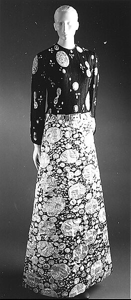 Evening dress, James Galanos (American, Philadelphia, Pennsylvania, 1924–2016 West Hollywood, California), silk, metal, American