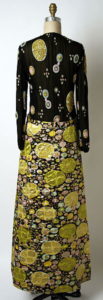 Evening dress, James Galanos (American, Philadelphia, Pennsylvania, 1924–2016 West Hollywood, California), silk, metal, American