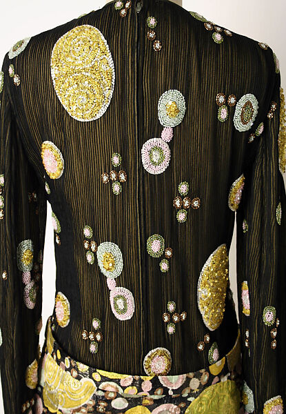 Evening dress, James Galanos (American, Philadelphia, Pennsylvania, 1924–2016 West Hollywood, California), silk, metal, American