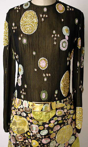 Evening dress, James Galanos (American, Philadelphia, Pennsylvania, 1924–2016 West Hollywood, California), silk, metal, American