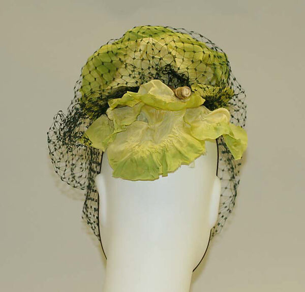 Hat, Germaine Vittu (American), silk, American