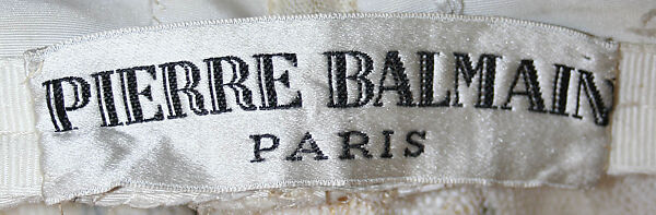 Evening dress, House of Balmain (French, founded 1945), silk, nylon, metallic embroidery, sequins, French