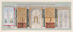 Harold Brown Esq: wall elevation with columns, Office of Ogden Codman, Jr. (American, Boston, Massachusetts 1868–1951 Grégy-sur-Yerre), Watercolor and pencil on paper 