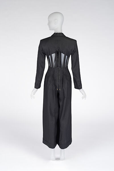 Jumpsuit, Jean Paul Gaultier (French, born 1952), linen, silk, metal, French