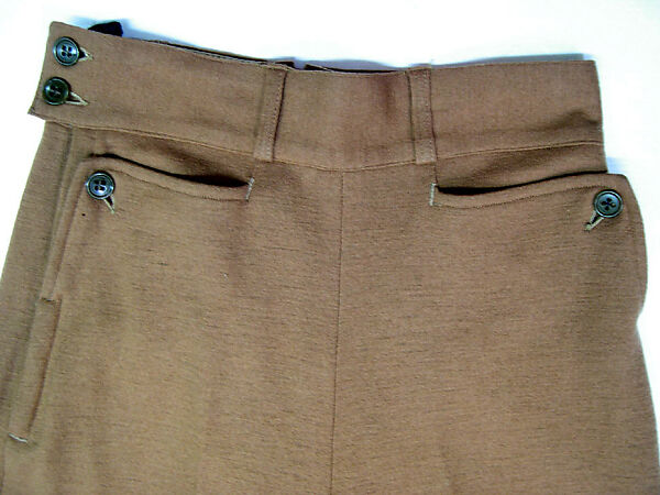 Ensemble, Vera Maxwell (American, 1901–1995), (a-c) wool
(d) silk
(e, f) leather, American