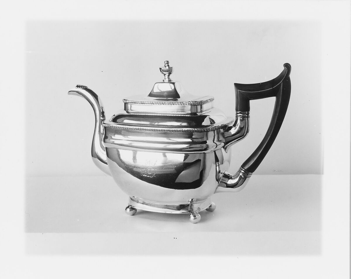 Teapot, Alfred Welles (1783–1869), Silver, American 
