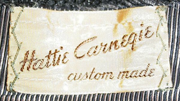 Ensemble, Christian Dior (French, Granville 1905–1957 Montecatini), (a) cotton/rayon/acetate blend
(b) straw
(c–f) metal, French