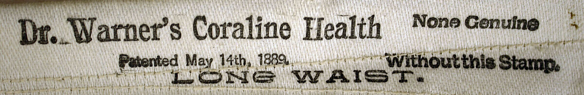 Corset, cotton, boning, metal, American