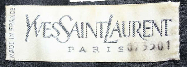 Ensemble, Yves Saint Laurent (French, founded 1961), (a, b) wool; (c) silk, leather; (d, e) silk linen; (f, g) silk, leather, French