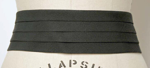 Ensemble, Yves Saint Laurent (French, founded 1961), (a, b) wool; (c) silk, leather; (d, e) silk linen; (f, g) silk, leather, French