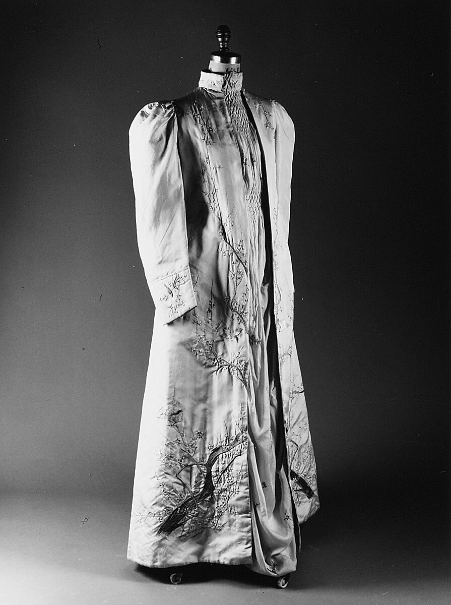 Dressing gown, silk, Japanese 