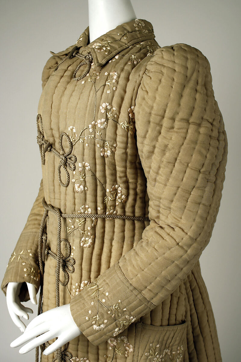 Dressing gown, silk, Japanese