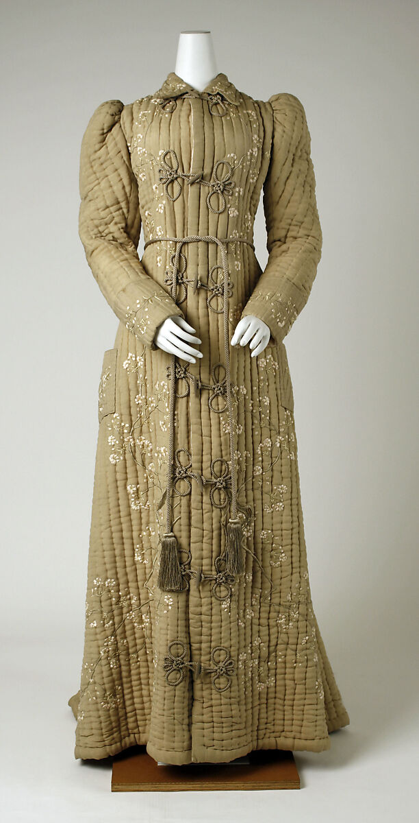 Dressing gown, silk, Japanese
