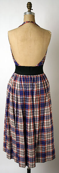 Dress, Claire McCardell (American, 1905–1958), cotton, rubber, metal, American