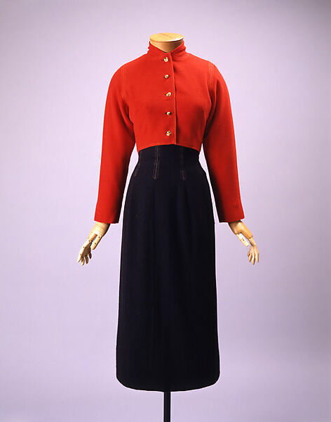 Suit, Claire McCardell (American, 1905–1958), (a, b) wool
(c) silk, American 