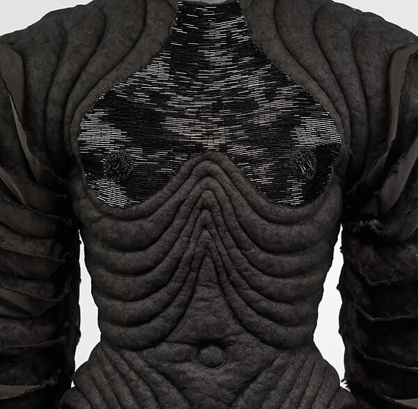 Ensemble, Thom Browne (American, born 1965), (a) nylon, glass, metal, (b, c) cotton, nylon, elastane, (d, e) leather, wood, cotton, metal, American