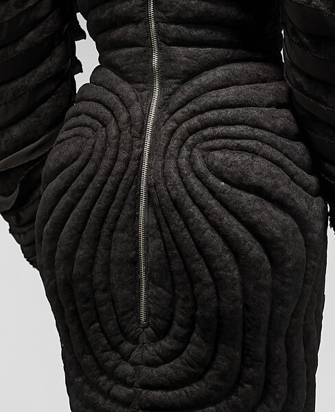 Ensemble, Thom Browne (American, born 1965), (a) nylon, glass, metal, (b, c) cotton, nylon, elastane, (d, e) leather, wood, cotton, metal, American