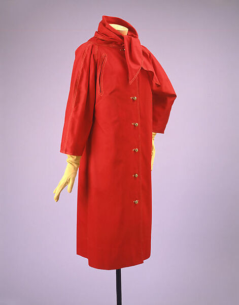 Raincoat, Claire McCardell (American, 1905–1958), cotton, metal, American 