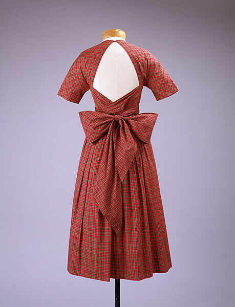 Dress, Claire McCardell (American, 1905–1958), cotton, brass, American
