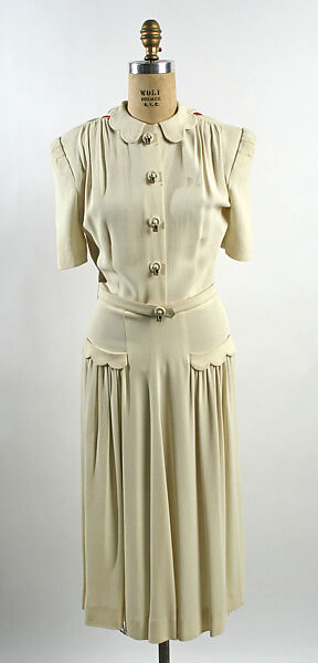 Afternoon dress, silk, American 