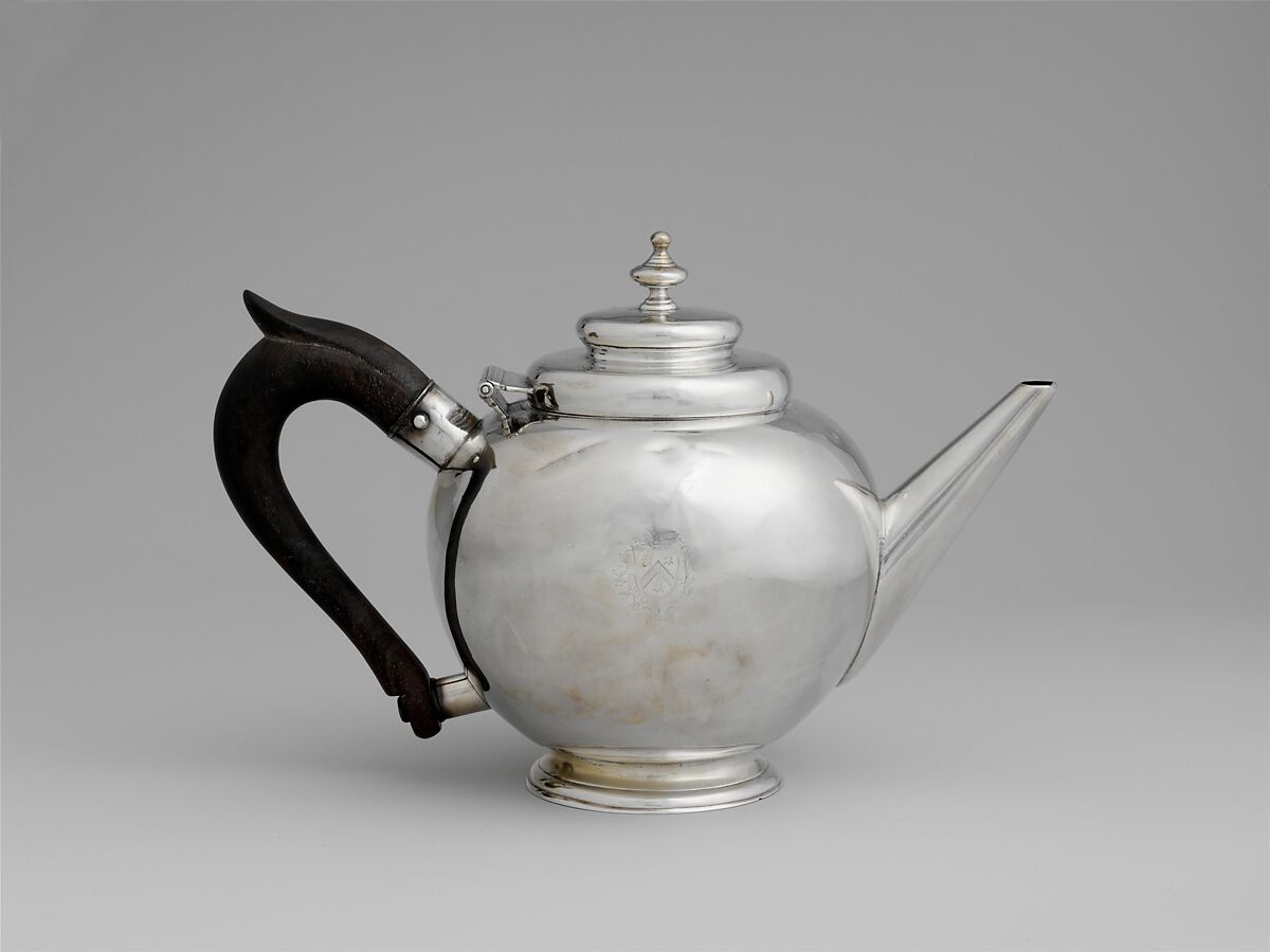 Teapot, Benjamin Wynkoop Jr. (baptized 1705–1766), Silver, American
