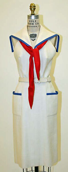 Dress, Norman Norell  American, linen, silk, American