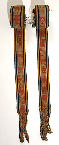 Ensemble, (a) wool, cotton, metal
(b) silk
(c) silk, bast fiber
(d) silk, fur, cotton, paper
(e, f) wool, cotton, leather
(g, h, i) cotton, wool
(j) cotton, bone, wood, metal, leather, Tibet