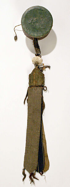 Ensemble, (a) wool, cotton, metal
(b) silk
(c) silk, bast fiber
(d) silk, fur, cotton, paper
(e, f) wool, cotton, leather
(g, h, i) cotton, wool
(j) cotton, bone, wood, metal, leather, Tibet