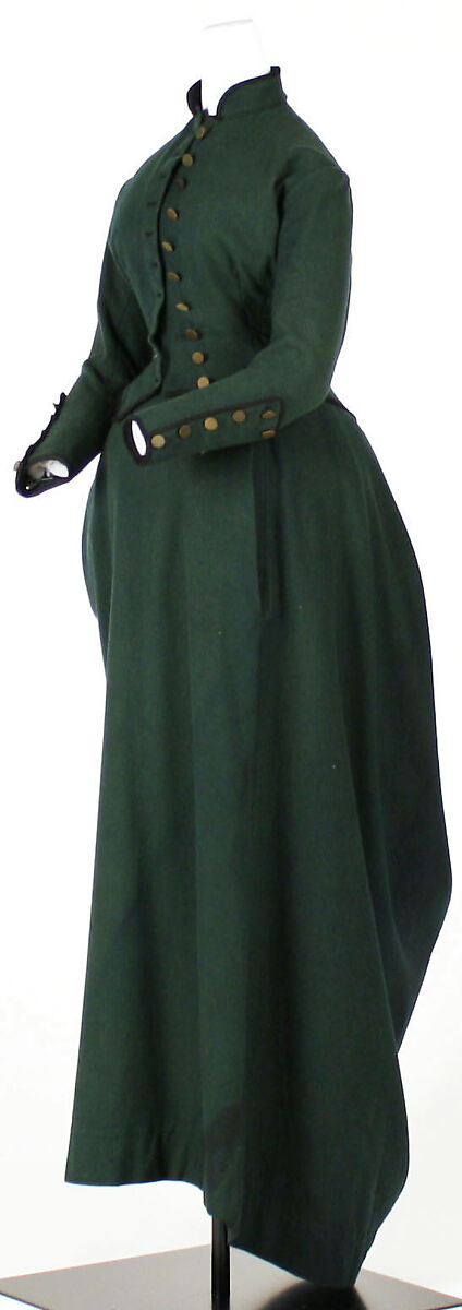 Riding habit, (a, b) wool, American