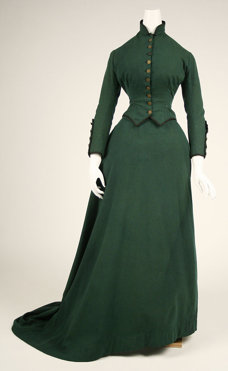 Riding habit, (a, b) wool, American