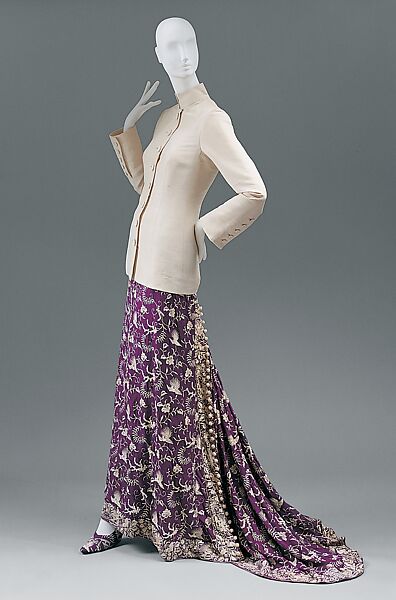 Evening ensemble, (a, b) Jean Paul Gaultier (French, born 1952), (a, b) silk; (c, d) silk, leather, plastic, French