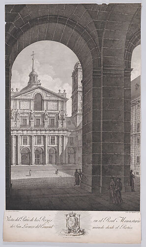 View of the Patio of the Kings in the monastery of El Escorial, from a series of Views of El Escorial