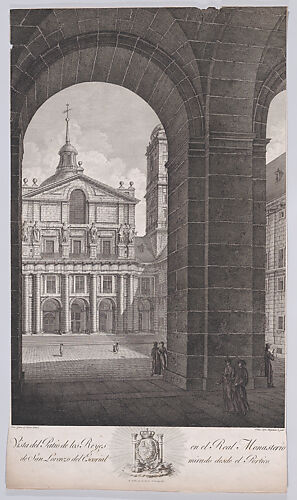 View of the Patio of the Kings in the monastery of El Escorial, from 