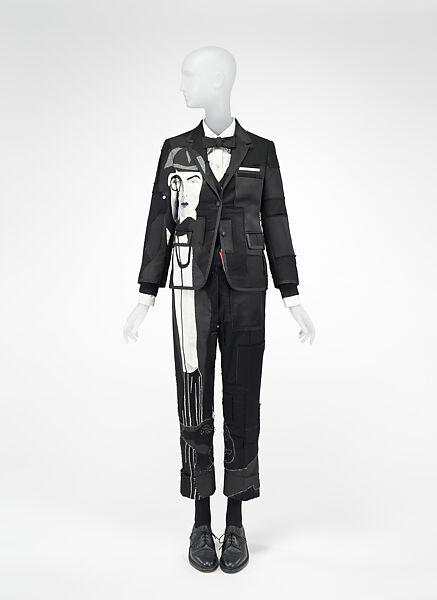 Ensemble, Thom Browne (American, born 1965), silk, wool, glass, synthetic fiber; plastic; metal; leather; wood, American