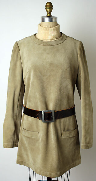 Ensemble, (a–c) Anne Klein (American, Brooklyn, New York 1923–1974 New York), (a,b,d–f) leather; (g) wool, American 