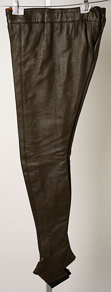 Ensemble, (a–c) Anne Klein (American, Brooklyn, New York 1923–1974 New York), (a,b,d–f) leather; (g) wool, American
