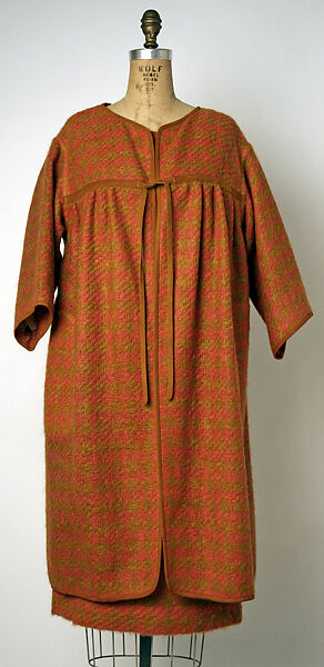 Ensemble, Bonnie Cashin (American, Oakland, California 1908–2000 New York), (a,b) wool, leather; (c) wool, American