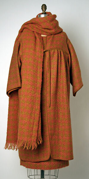 Ensemble, Bonnie Cashin (American, Oakland, California 1908–2000 New York), (a,b) wool, leather; (c) wool, American