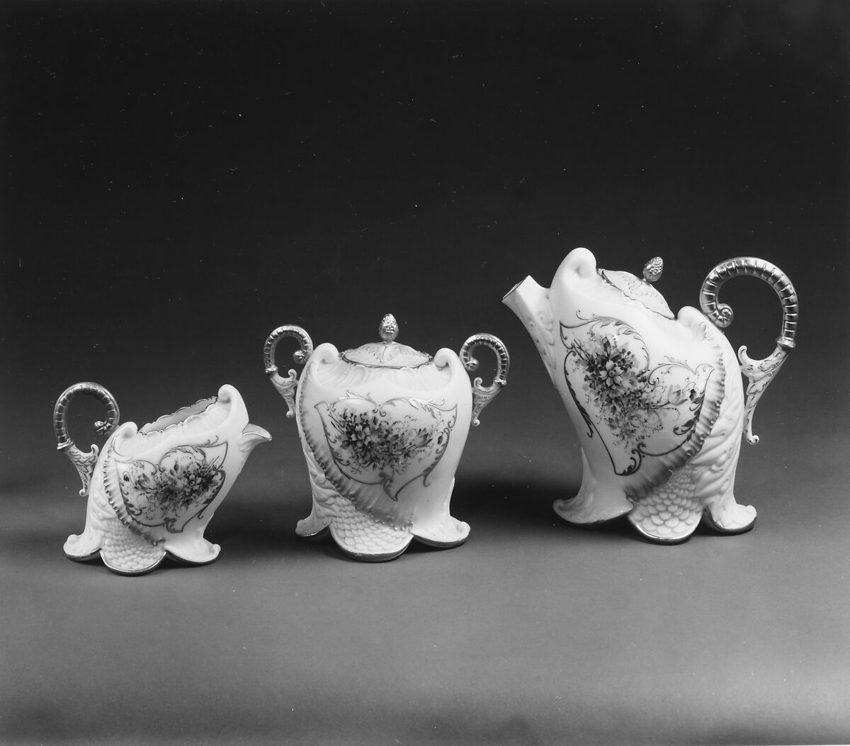 Teapot, American Art China Company (1891–1894), Porcelain, American