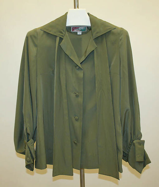 Ensemble, Vera Maxwell (American, 1901–1995), (a, b) silk; (c, d) nylon; (e) nylon, plastic, American