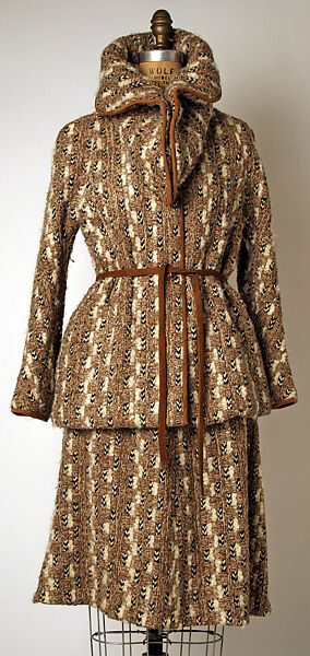 Suit, Bonnie Cashin (American, Oakland, California 1908–2000 New York), (a) wool, leather; (b) wool; (c) leather, American 